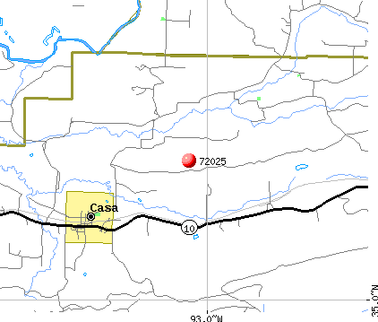 Casa, AR (72025) map