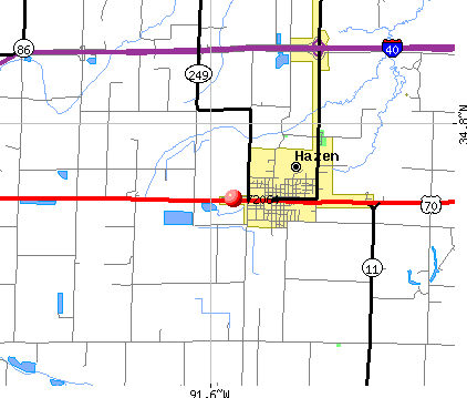 Hazen, AR (72064) map