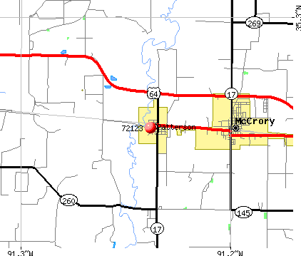 Patterson, AR (72123) map