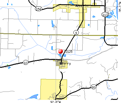 Perry, AR (72125) map