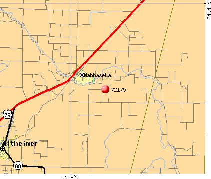 Wabbaseka, AR (72175) map