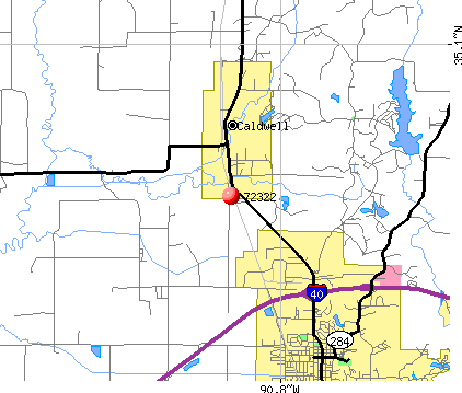 Caldwell, AR (72322) map