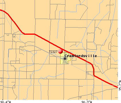 Crawfordsville, AR (72327) map