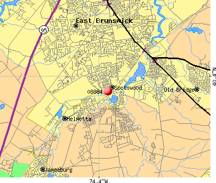Spotswood, NJ (08884) map
