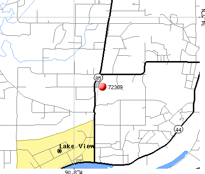 , AR (72369) map