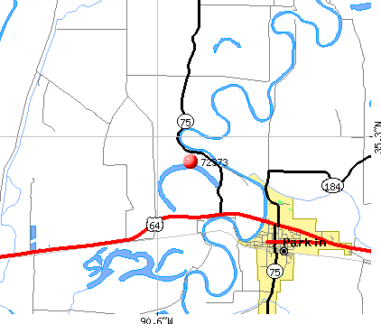 Parkin, AR (72373) map