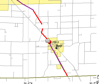 Bay, AR (72411) map