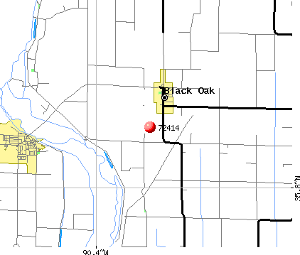 Black Oak, AR (72414) map