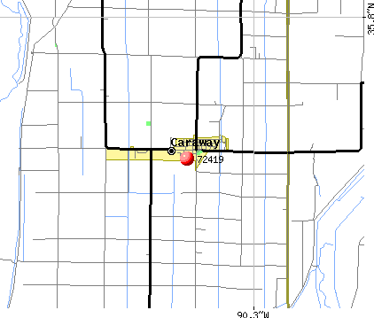 Caraway, AR (72419) map