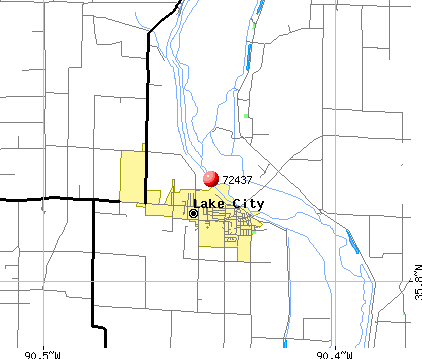 Lake City, AR (72437) map