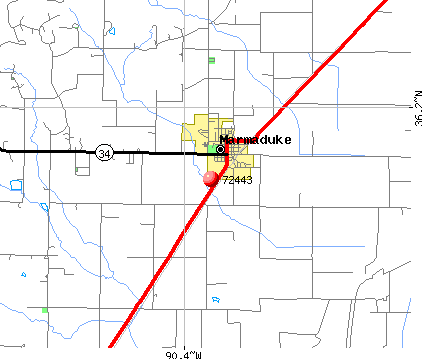 Marmaduke, AR (72443) map