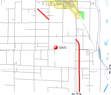 Trumann, AR (72472) map