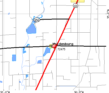 Waldenburg, AR (72475) map
