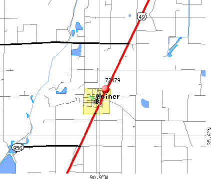 Weiner, AR (72479) map