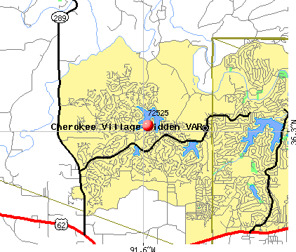 Cherokee Village, AR (72525) map