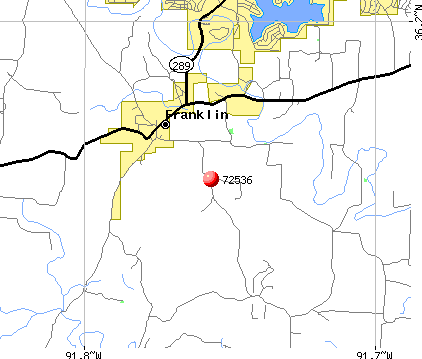 Franklin, AR (72536) map