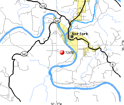 Norfork, AR (72658) map