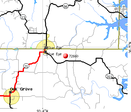 Oak Grove, AR (72660) map