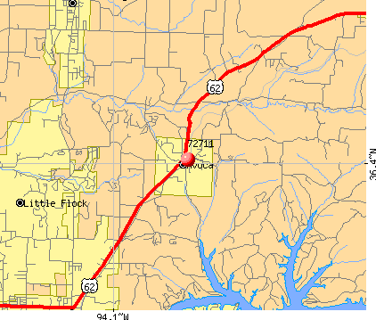 Avoca, AR (72711) map