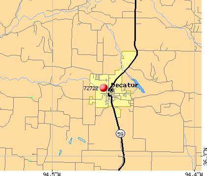Decatur, AR (72722) map