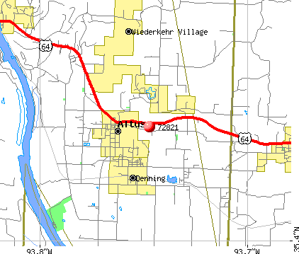 Altus, AR (72821) map