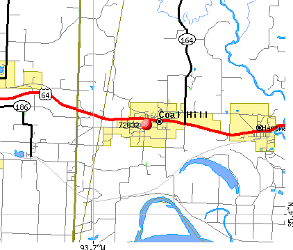 Coal Hill, AR (72832) map