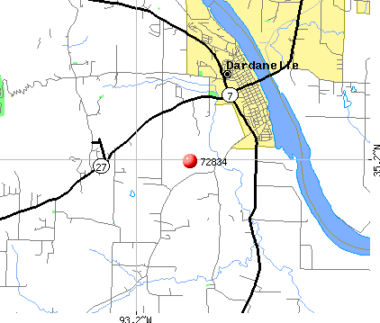 Dardanelle, AR (72834) map