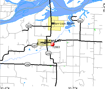 Scranton, AR (72863) map