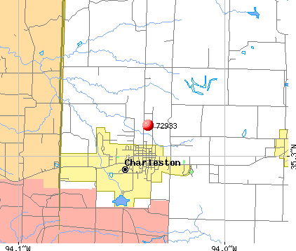 Charleston, AR (72933) map