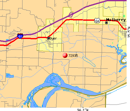 Dyer, AR (72935) map