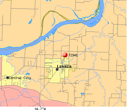 Lavaca, AR (72941) map
