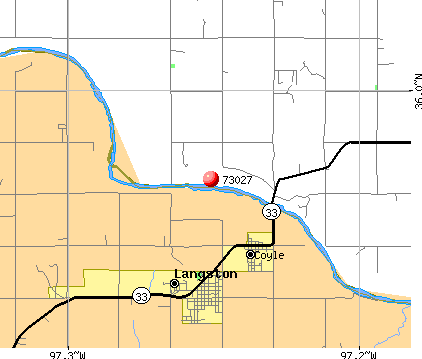 Langston, OK (73027) map
