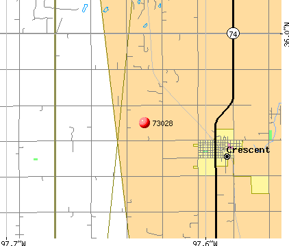 Crescent, OK (73028) map