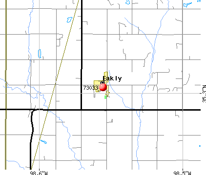 Eakly, OK (73033) map