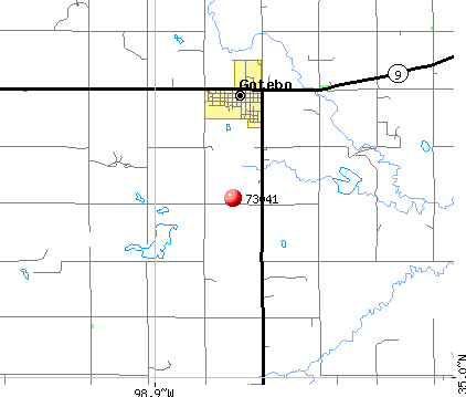Gotebo, OK (73041) map