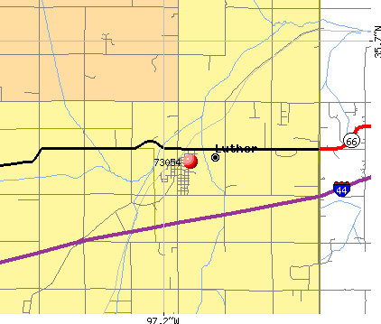 Luther, OK (73054) map