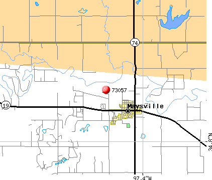 Maysville, OK (73057) map