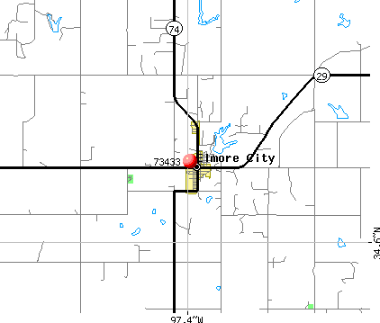 Elmore City, OK (73433) map