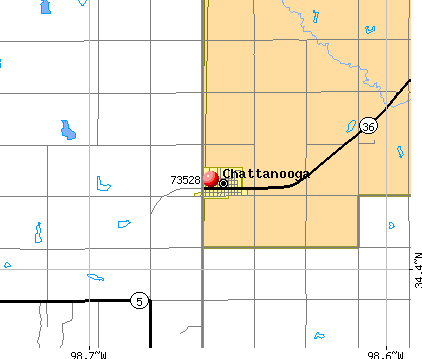 Chattanooga, OK (73528) map