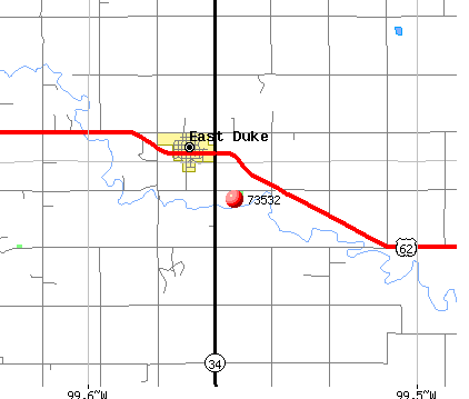 East Duke, OK (73532) map