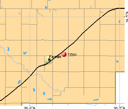 Faxon, OK (73540) map