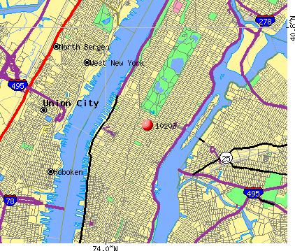 New York, NY (10103) map