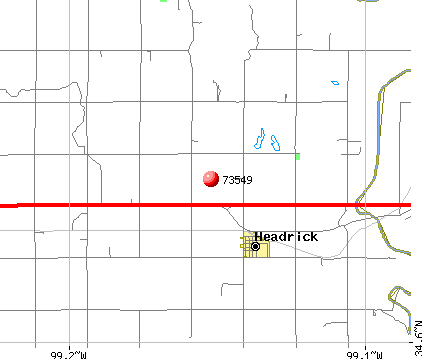 Headrick, OK (73549) map