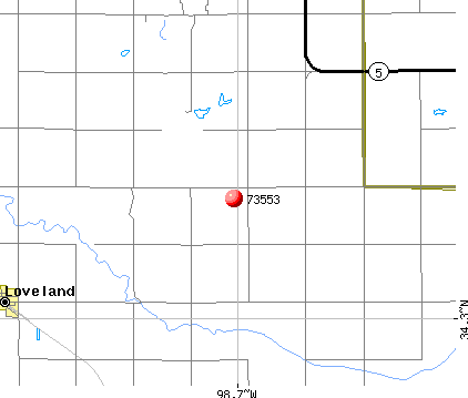 Loveland, OK (73553) map