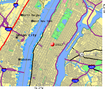 New York, NY (10112) map