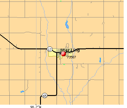 Sterling, OK (73567) map
