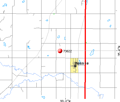 Bessie, OK (73622) map