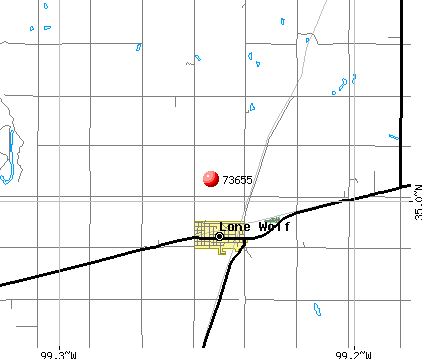 Lone Wolf, OK (73655) map