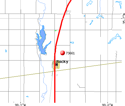 Rocky, OK (73661) map