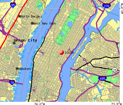 New York, NY (10154) map